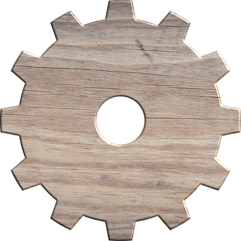 A Wooden Gear With A Hole In The Middle