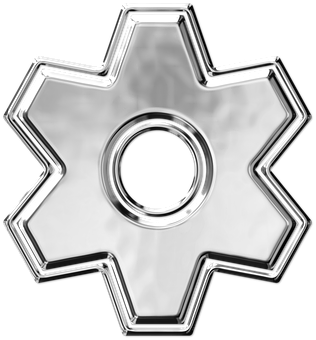 A Silver Star With A Black Center