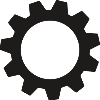 A Black Gear With A Black Background