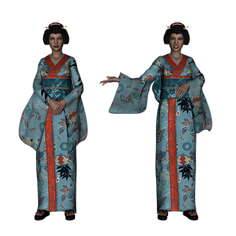 A Woman Wearing A Kimono