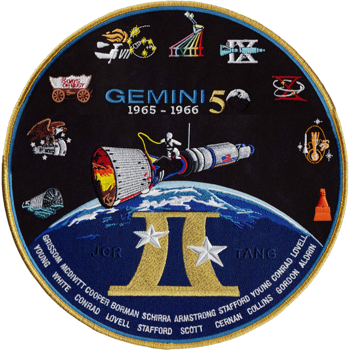 A Patch With Images Of Space Shuttle And Earth