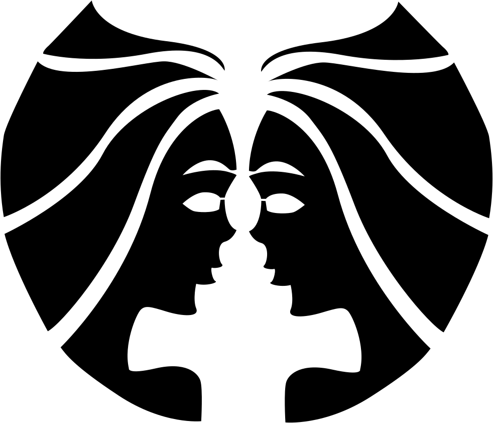 A Black And White Drawing Of Two Faces