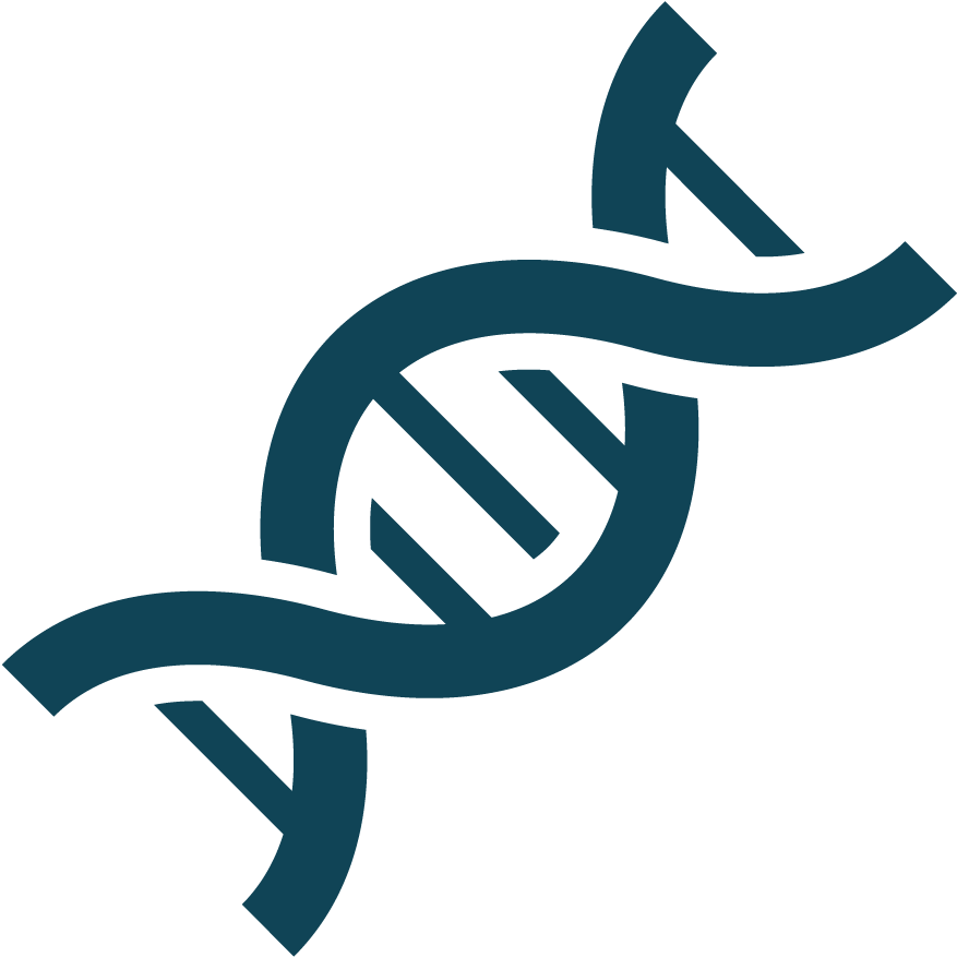 A Blue Dna Chain On A Black Background