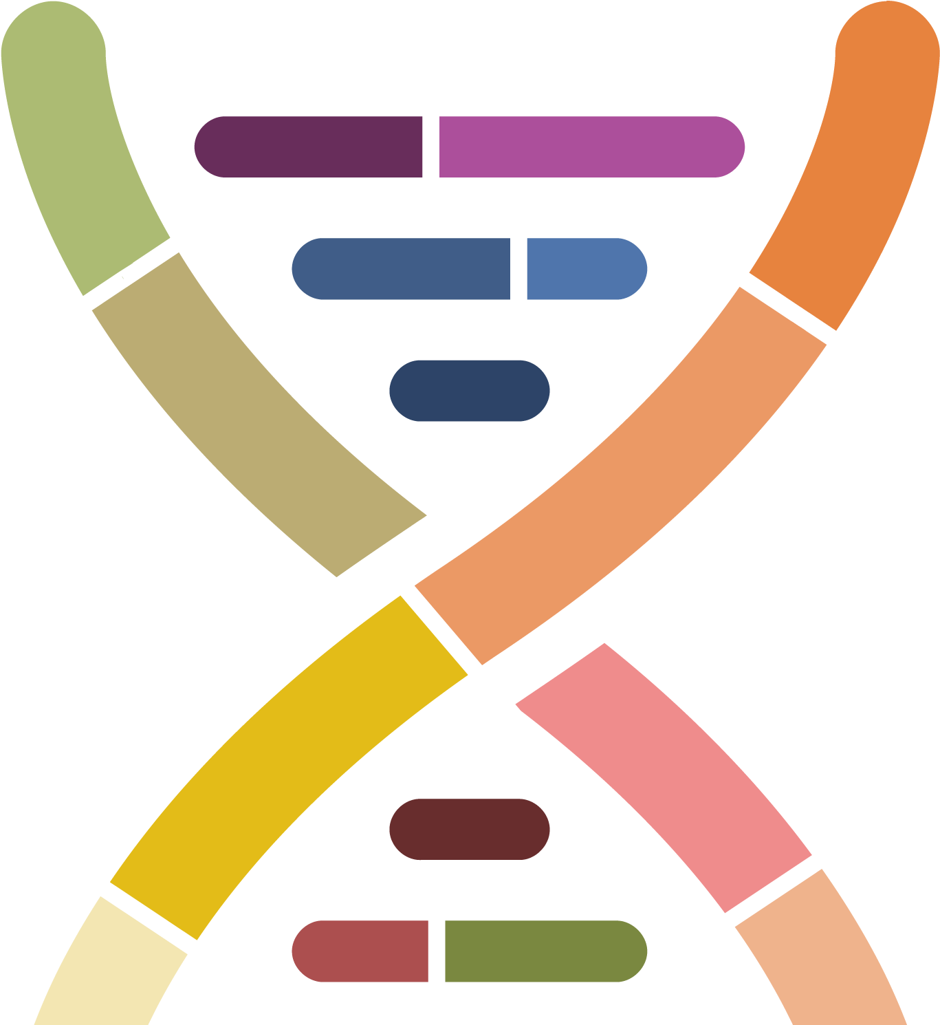 A Colorful Dna Strand On A Black Background