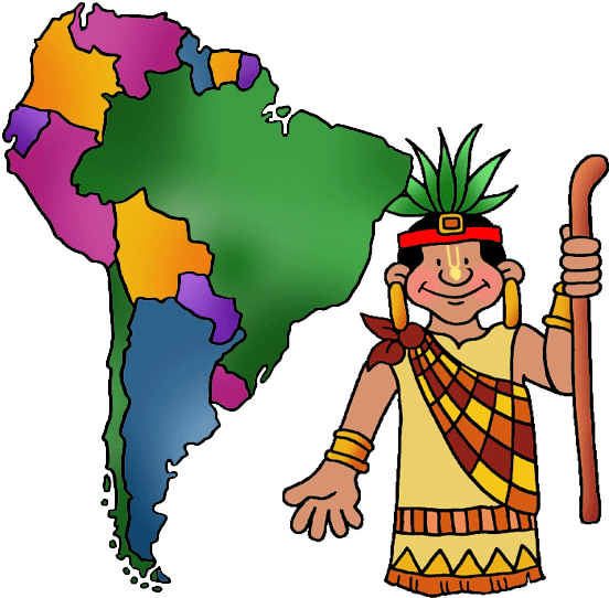 Download A Cartoon Of A Man With A Stick And A Map Of South America ...