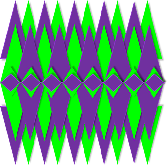A Green And Purple Triangles