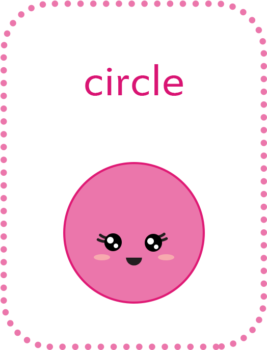A Pink Circle With Eyes And A Smile