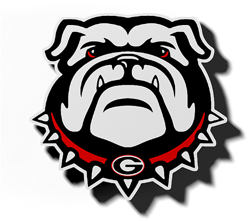 A Black And White Logo Of A Bulldog
