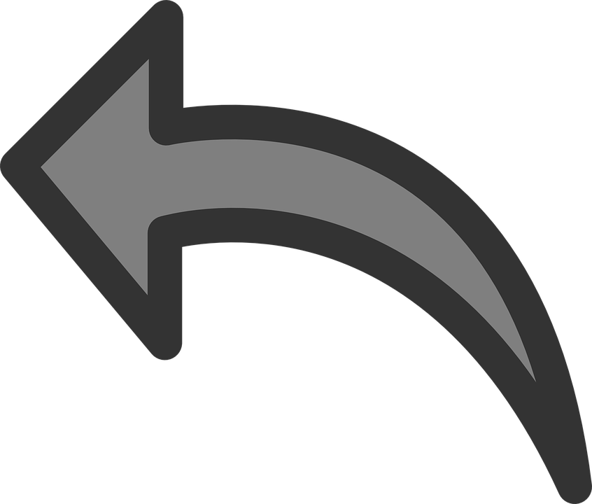 A Grey Arrow Pointing To The Left