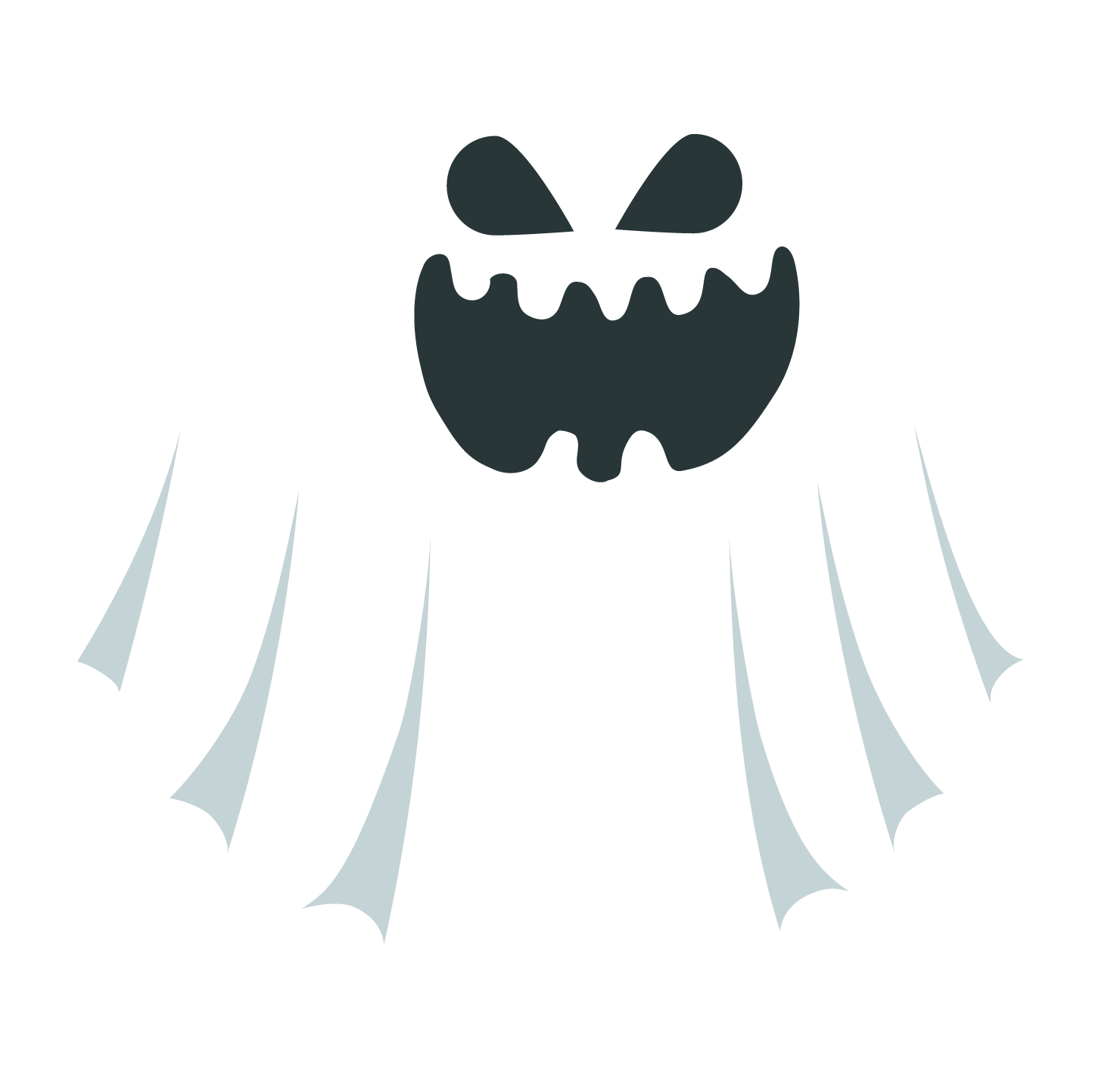 A White Ghost With A Black Background