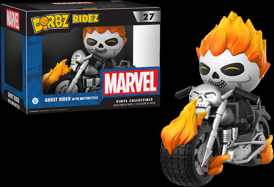 A Toy Motorcycle With Flames On It