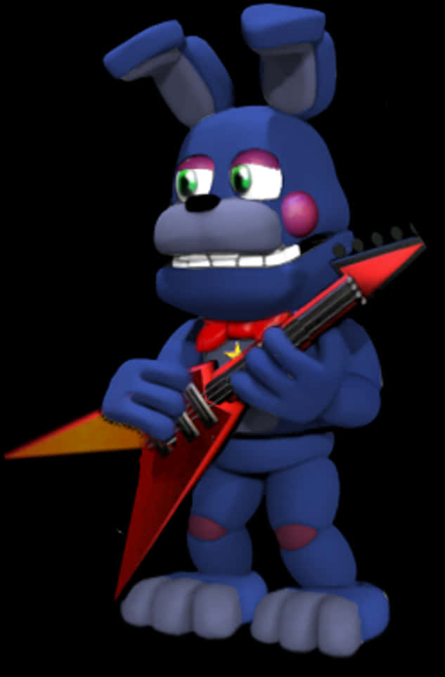 A Cartoon Character Playing A Guitar