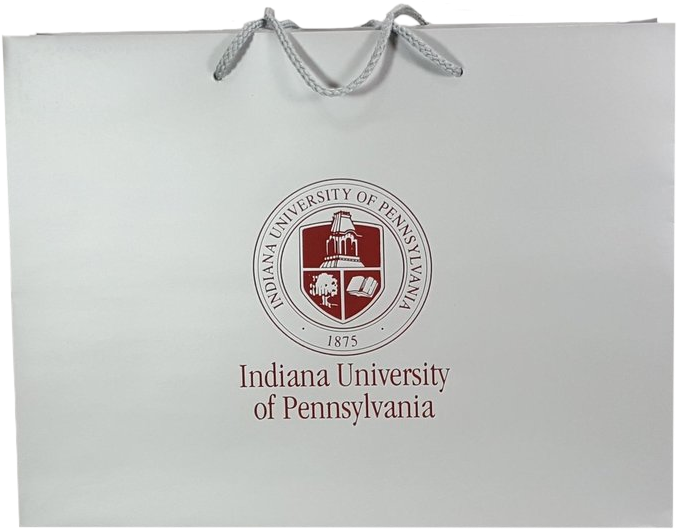 A White Bag With A Logo And Text