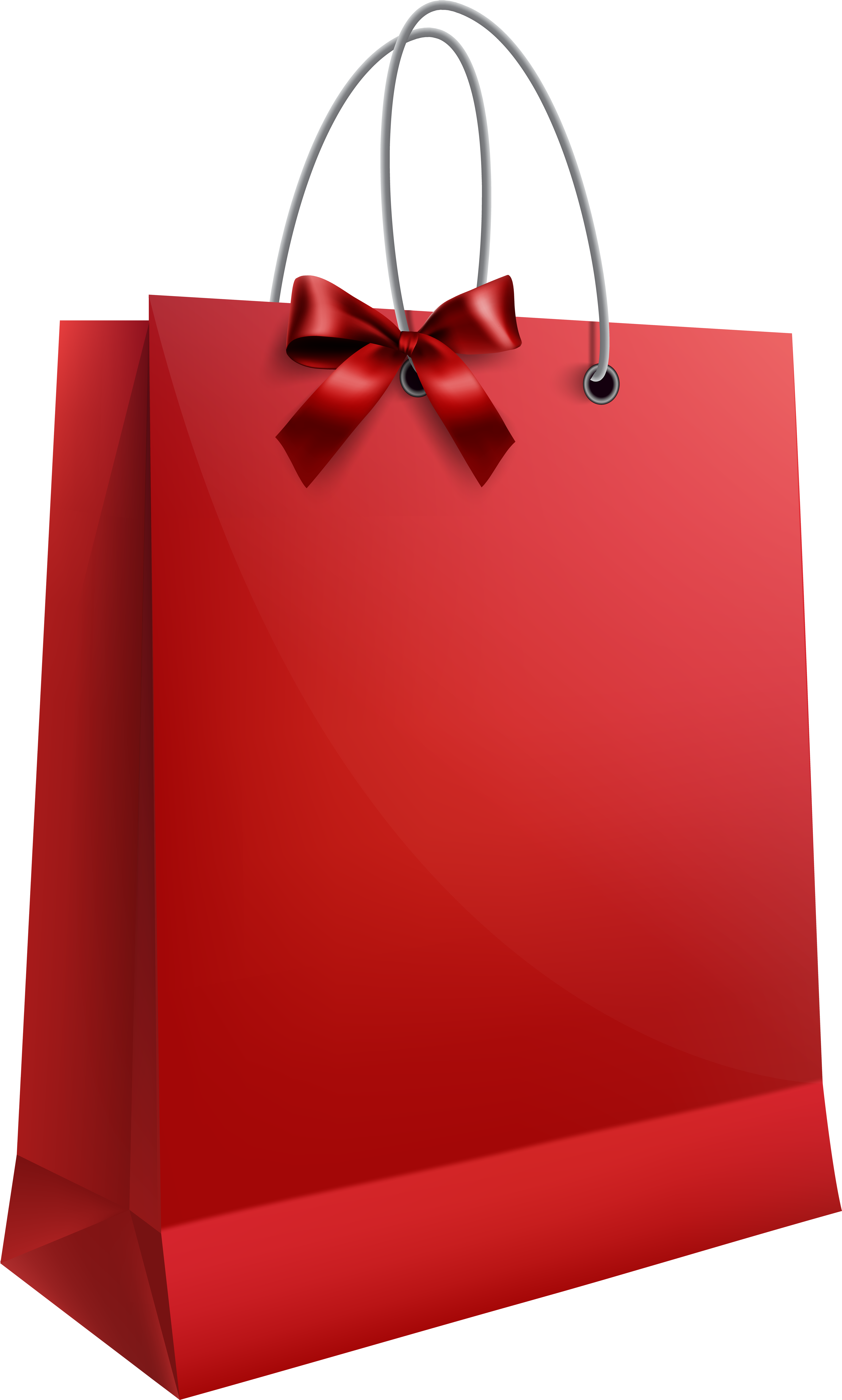 Gift Bag With Bow Png Clip Art - Christmas Gift Bag Transparent, Png Download
