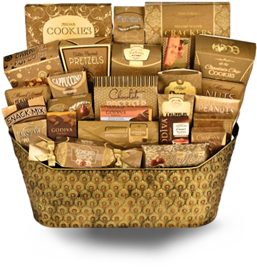 A Basket Of Food Items