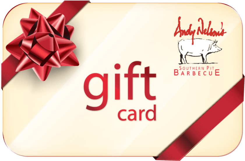 A Gift Card With A Red Bow And Text