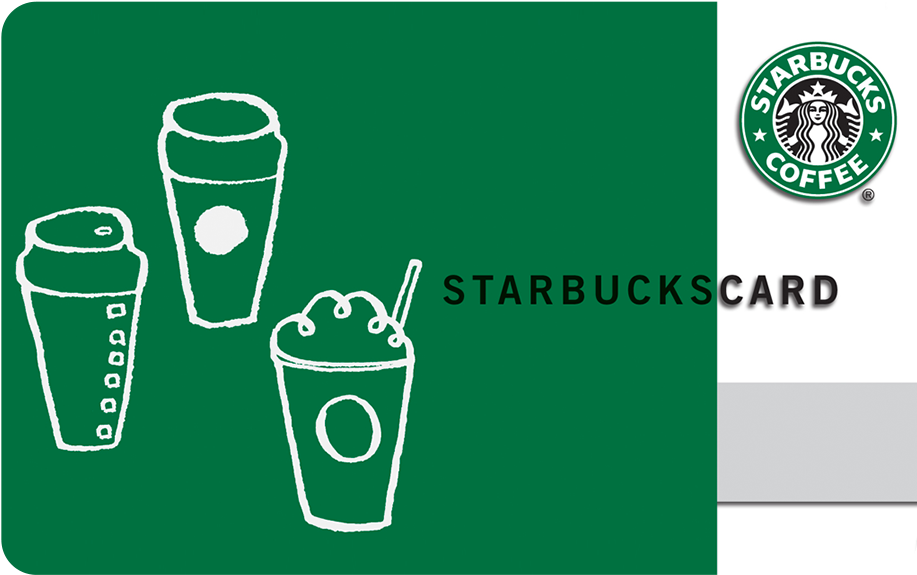 A Green And White Logo With White Outline Of Cups