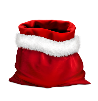 A Red And White Santa Claus Bag