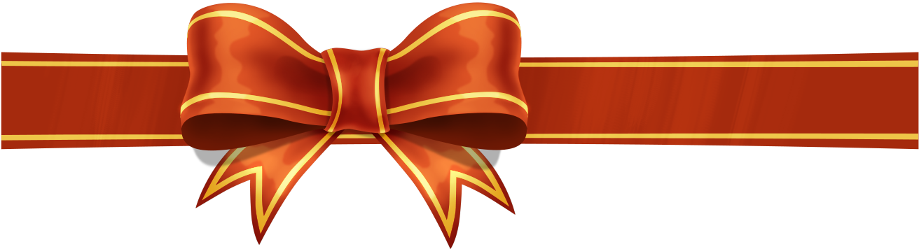 A Red Ribbon With A Gold Stripe