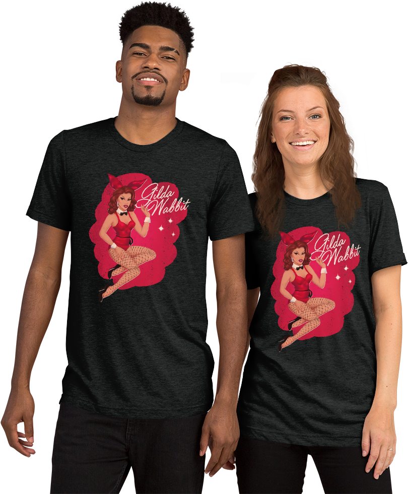 Gilda Shirt Mockup Front Couples Charcoal Black Triblend - T-shirt, Hd Png Download