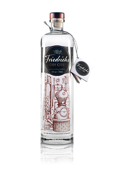 A Bottle Of Gin With A Label
