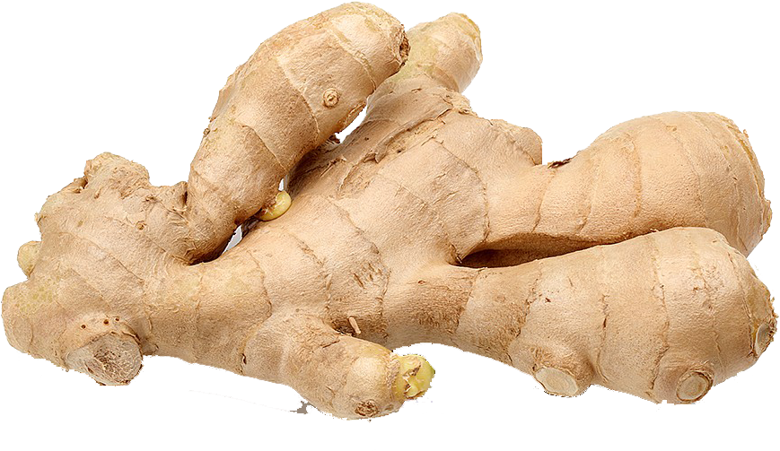 A Ginger Root On A Black Background