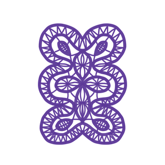 A Purple Lace Design On A Black Background