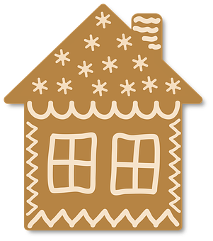 A Gingerbread House With White Frosting
