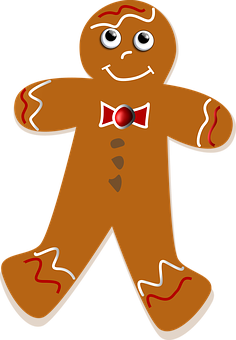 A Gingerbread Man With A Bow Tie