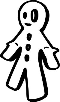 A White Figure With Black Background