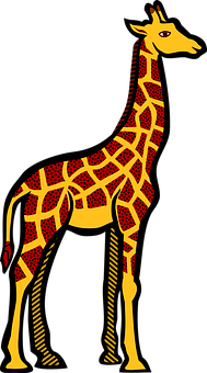 A Giraffe With Red Spots