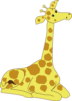 Cartoon Giraffe Sitting