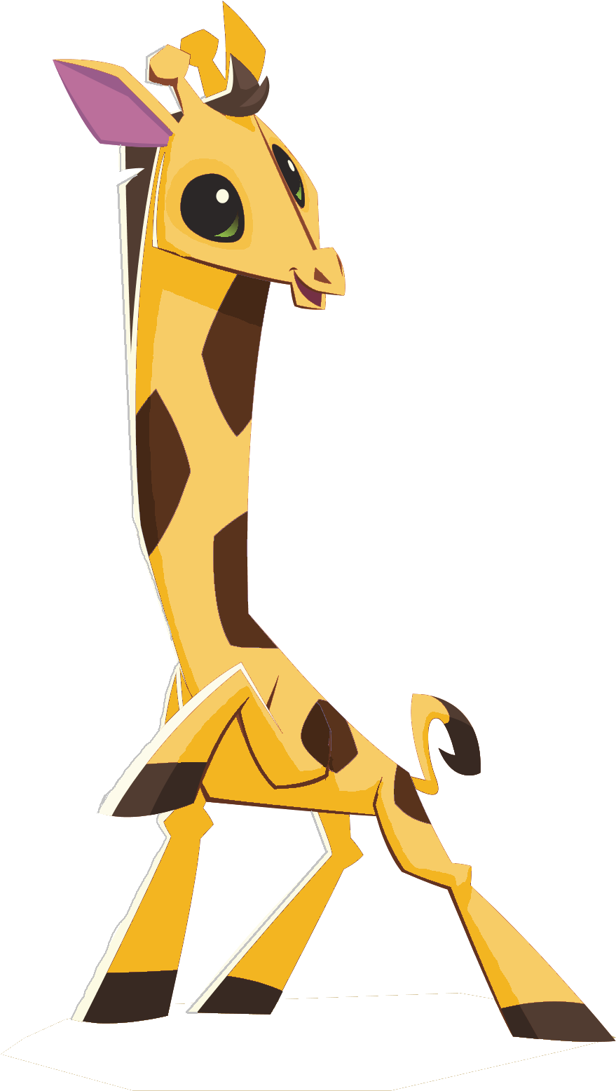 A Cartoon Giraffe Standing On Its Hind Legs