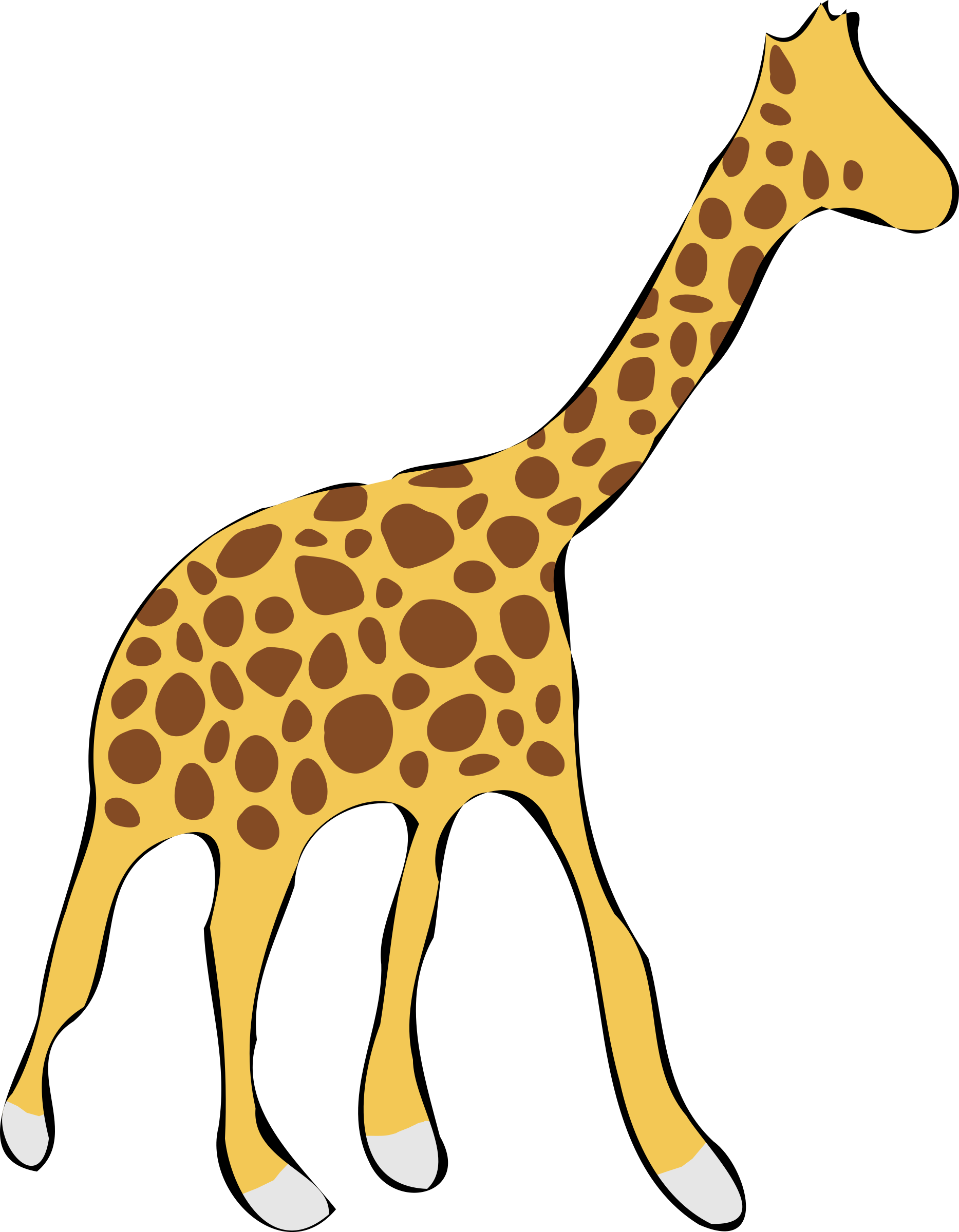 Giraffe Svg Clip Arts - Giraffe Free Clipart, Hd Png Download