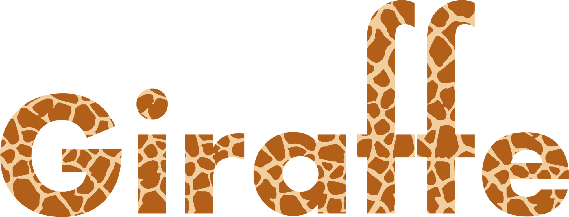 Giraffidae,text,giraffe - Giraffe Typography, Hd Png Download