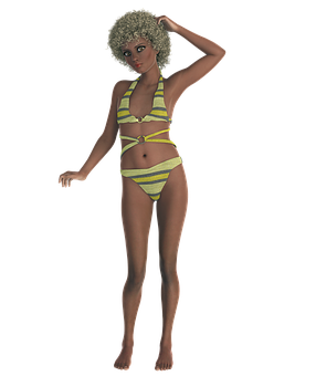 A Woman In A Swimsuit
