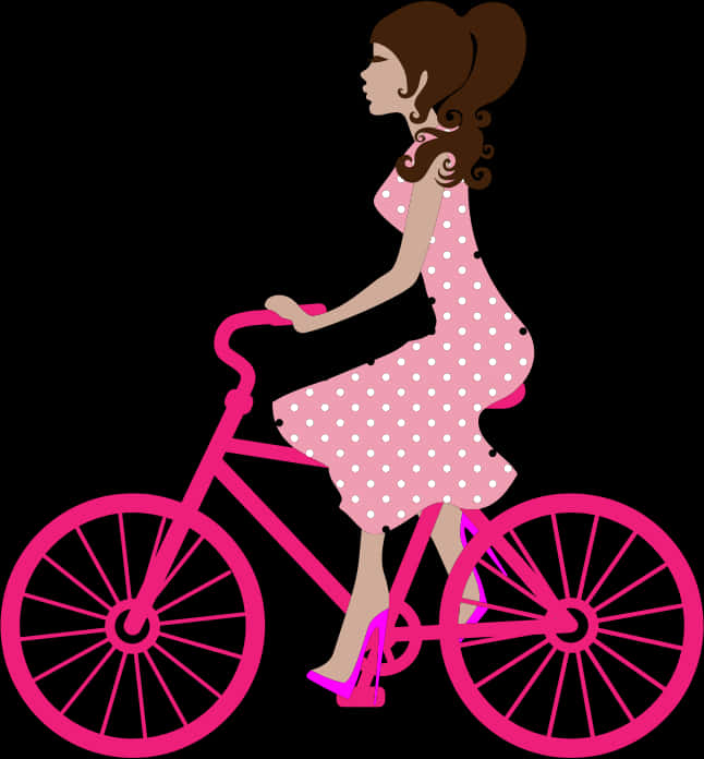 Girl And Bike Png, Transparent Png
