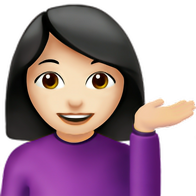 Girl Emoji Iphone Iphoneemoji Emoticon Png Black Iphone - Emoji Woman Hand, Transparent Png