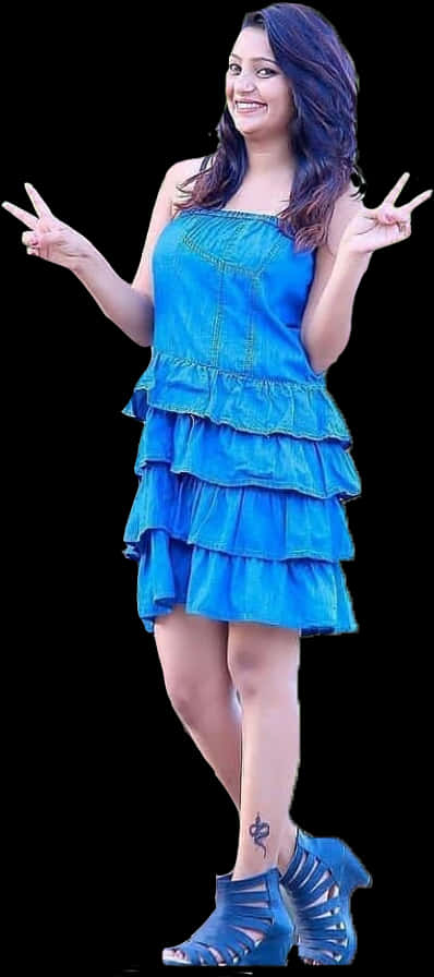 A Girl In A Blue Dress