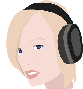 A Woman Wearing Headphones