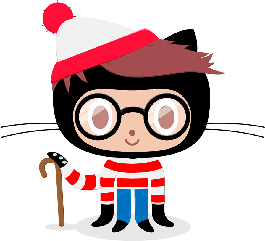 Cartoon Character With Glasses And A Cane