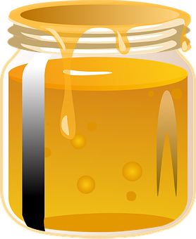A Jar Of Honey With A Lid