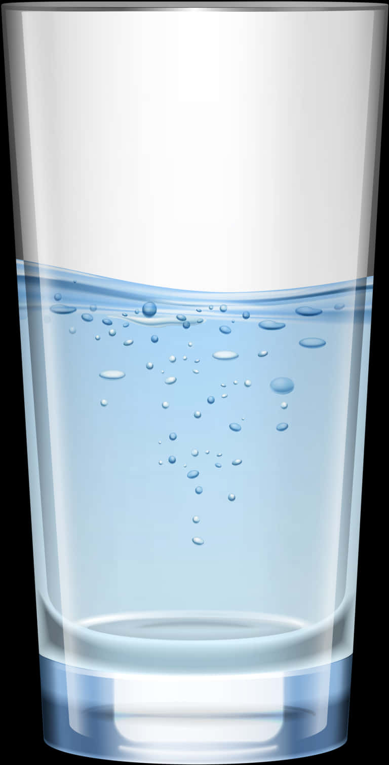 A Glass Of Water With Bubbles