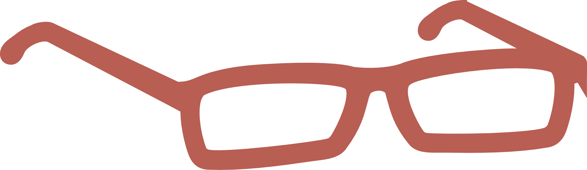 A Red Oval Shaped Glasses