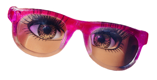 Pink Glasses Eyes Doll