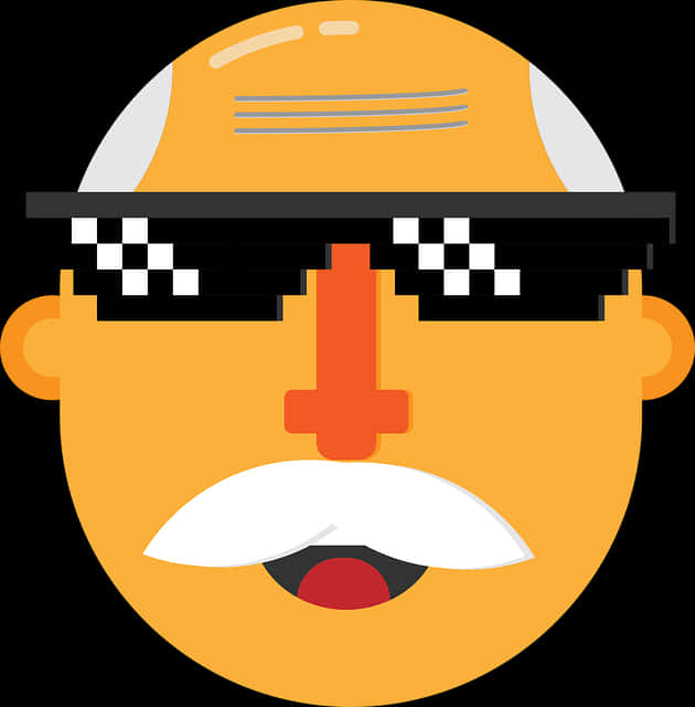 A Cartoon Of A Man Wearing Sunglasses