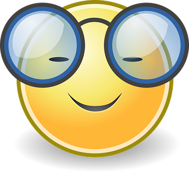 A Yellow Smiley Face With Glasses