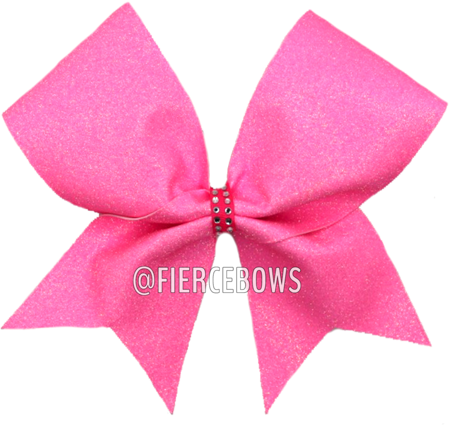 Glitter Cheer Bow - Satin, Hd Png Download