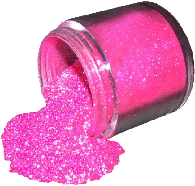 A Pink Glitter Spilled Out Of A Container