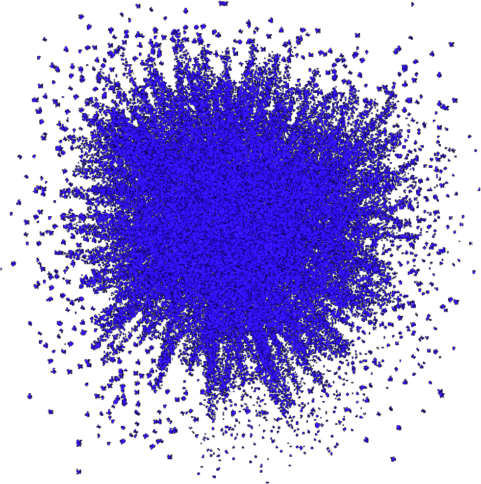 A Blue Explosion Of Small Dots
